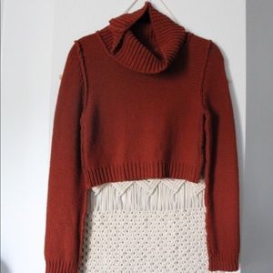 Free people cropped turtleneck sweater